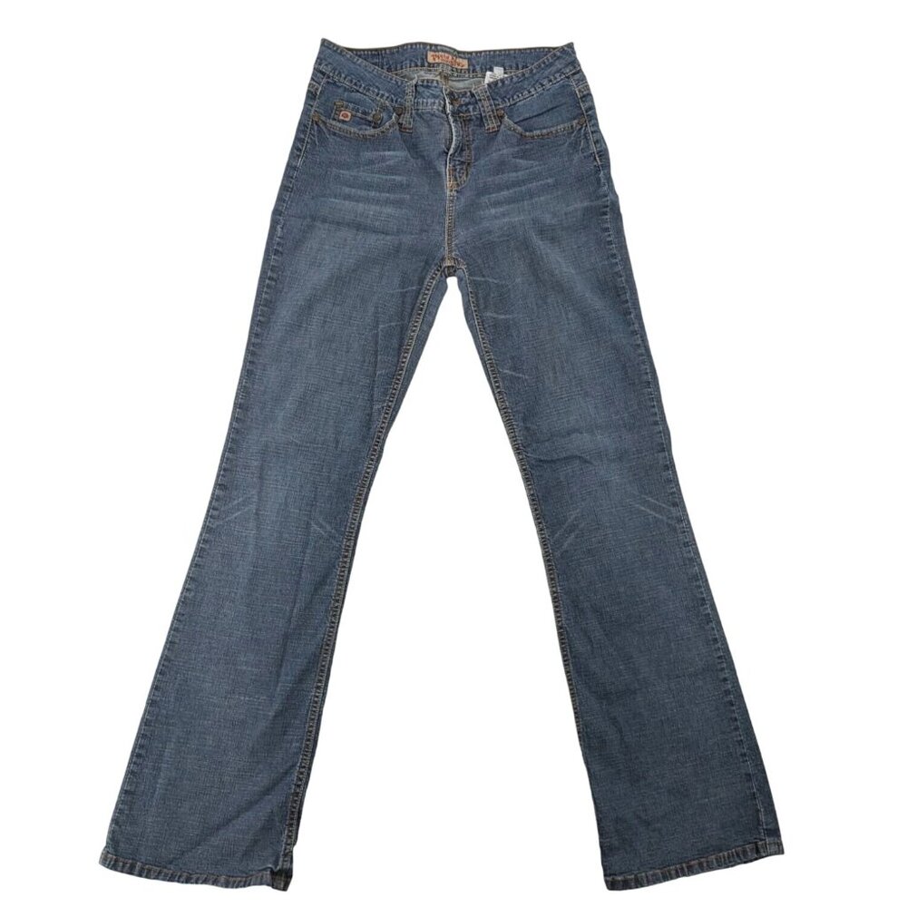 Vtg Mid Rise Bootcut Jeans Flare‎ Denim Indie Streetwear Paris Blues Y2K Size 11